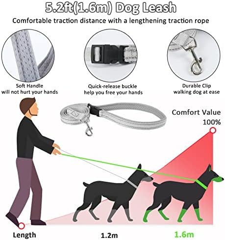 Комплект от колан за кучета и каишка, не простираща се шлейка за малки кучета и котки, Шлейка от въздушна мрежа с удобна дръжка за управление