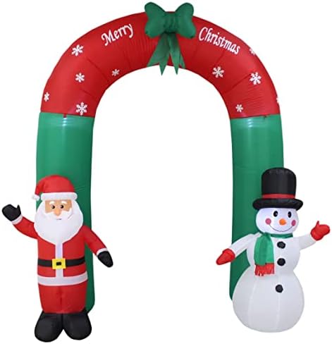 ДВА КОМПЛЕКТА БИЖУТА за КОЛЕДНО парти, включително и Осветена коледна надуваема арка Дядо Коледа и Снежен човек с височина 8 метра