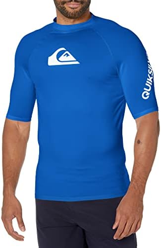 Мъжки стандартна тениска за сърфиране Quiksilver All Time с къс ръкав Rashguard UPF 50 За защита от Слънцето