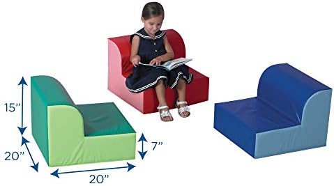 Детско Фабричния Библиотечное стол, Зелено, CF322-387, Мебели за клас с Гъвкави Седалки, Детски Кът за четене и детски Столове за