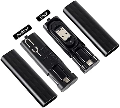 EVRON USB адаптер, Калъф за няколко зарядни кабели, комплект от 2 предмети, Кутия за приспособления с кабел Micro USB и поставка