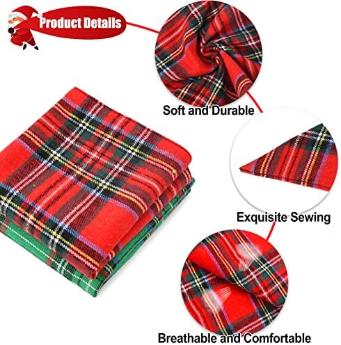 Malier 2 опаковки, Кърпа за кучета, Коледен Класически Кариран Шал за Домашни Любимци, Триъгълни Престилки, Определени Шалове,