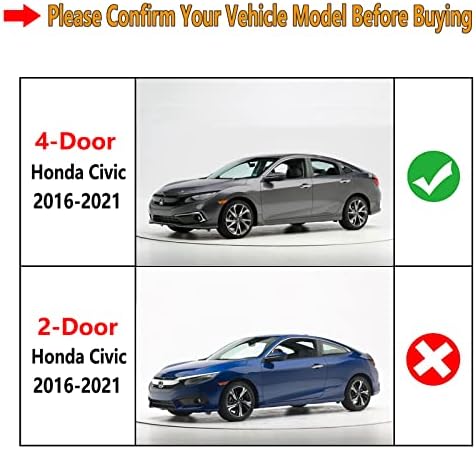 GEATaaT 4 бр. Уплътнителен каишка за прозорец молдинга, Съвместими с 4-вратата седаном Honda Civic -2021