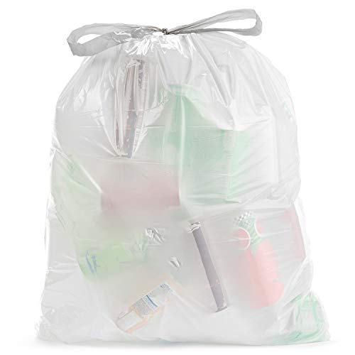 Високи кухненски торби за боклук Ultrasac обем 13 литра 0,9 MILS бял - 24 x 27 - Пакет от 54 броя - дом, кухня, баня и търговски помещения