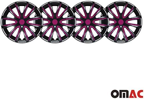 Джантите OMAC 16 Инча за Toyota Sienna Черно-лилаво 4 бр. Капака Джанти - Шапки ступиц - Подмяна на външната повърхност на автомобилни гуми