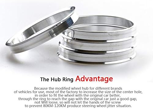 Централните пръстени главината на колелото от известния алуминиева сплав 64,1 - 60,1, Комплект от 4-те централни пръстените - висока производителност на пръстените-вту?