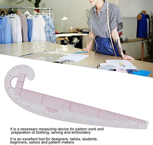 Състав за дизайн на дрехи Agatige, 58 см висока инжекция Прозрачна Пластмасова Извита Линия за Шиене на Модел за Шиене