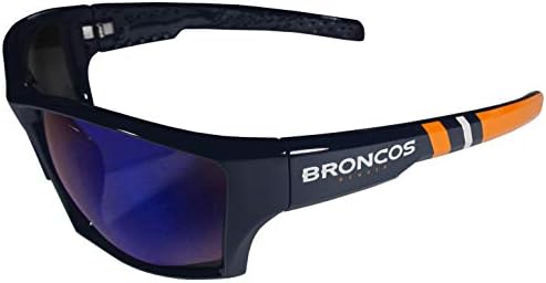 Комплект слънчеви очила и чанти Siskiyou Sports NFL Denver Broncos Унисекс с обвивка Edge, Цветовете на отбора, Един Размер