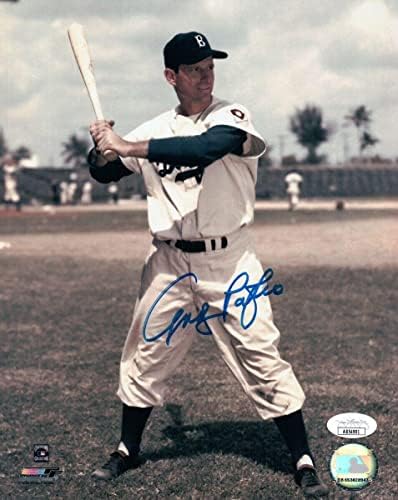 Анди Пафко Подписа Снимка с Автограф 8X10 Бруклин Доджърс В Позата на прилеп JSA AB54991 - Снимки на MLB с автограф