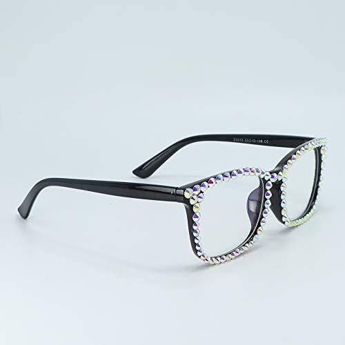 БЕЗЦЕННИ квадратни очила за четене с кристали за жени, блокер синя светлина очила за четене за компютър