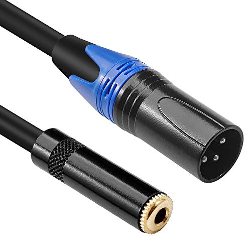 Штекерный кабел Disino 1/8 - XLR, Балансиран 3,5 мм (1/8 инча) Женски Стерео жак TRS Mini Jack за свързване на кабел-адаптер аудиоконвертера