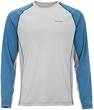 Риза за риболов Simms Solarflex UPF 50+ и е с високо воротом и дълъг ръкав