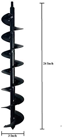 Свредел Ashman 24 инча - Произведен от тежка рамка от стомана и е снабден с винтовым свредел с дължина 24 инча x 3,5 инча, предназначени