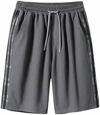 LDCHNH Летни Младежки Свободни панталони с еластичен ластик на талията и завязками, Връхни Дрехи, Спортни къси панталони, Ежедневни Сиви къси панталони Оверсайз (Цвят