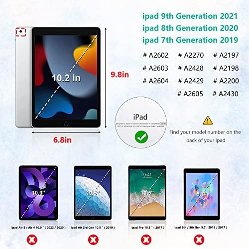 Калъф за iPad 9-ти / 8-ви /7-то поколение 10.2 Инча, калъф за таблет TAMINSTY iPad 10,2 2020 2021 2019, Поставка за автоматичен режим