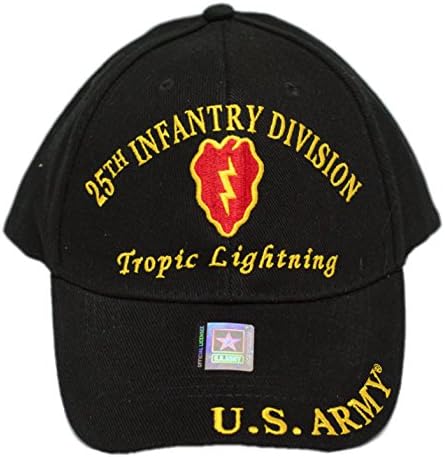 Луната 25-та Пехотна Дивизия на Армията на САЩ ID Тропик Светкавица Бродирана Шапка Шапка Ветеран Премиум Качество Татко