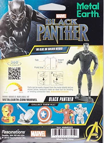 Очарованието на Метални Земята Marvel Черна Пантера 3D Метален Комплект Модел