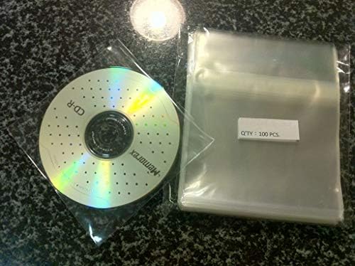 500 Броя прозрачни чанти за CD/DVD размер на 4 7/8 X 4 7/8 инча - без хартия