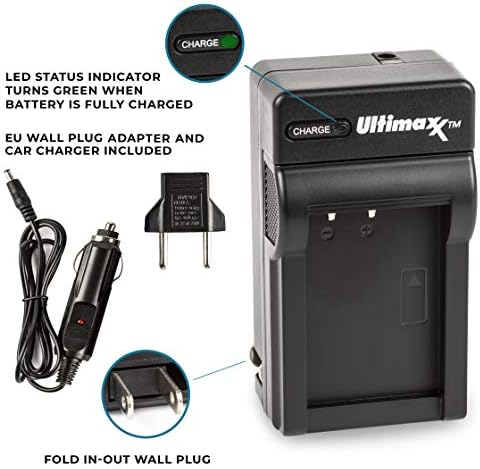 Зарядно устройство Ultimaxx AC/DC за батерия модел NP-BX1, използвани с Sony Cyber-Shot M8, DSC-HX80, HX90V, HX95, HX99, HX350,