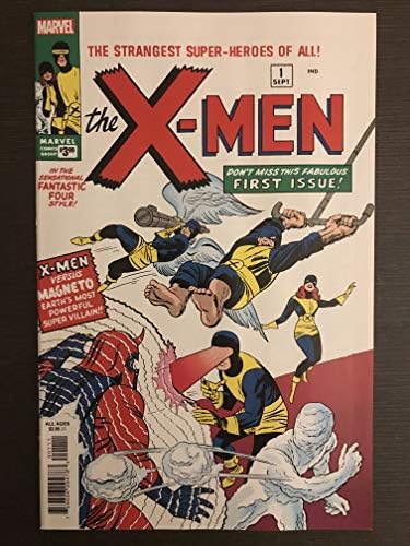Хората Х-мен 1 От 1963 2019 ново издание на първата история и външния вид на X-men Циклоп Джийн Грей Леден Звяр Професор Х Архангел Комикси