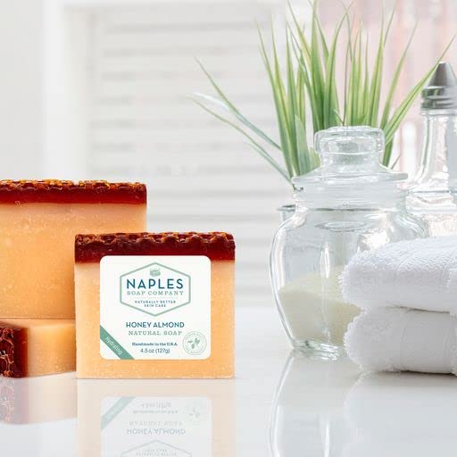 Част от сапун Naples Soap Company с натурално масло от шеа и маслиновото масло – Богат на антиоксиданти Парче сапун, по Естествен начин овлажнява Гладка и еластична кожа – ?