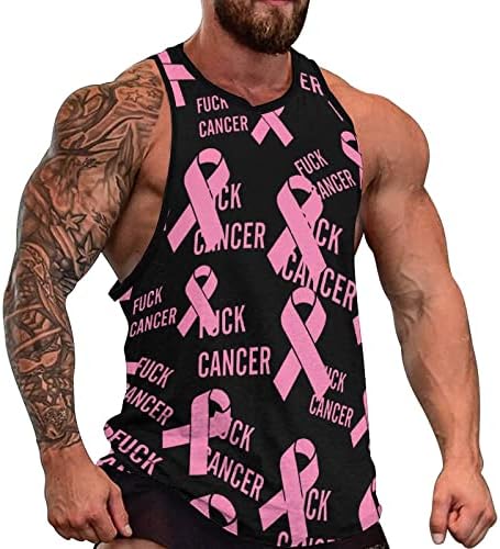 Мамка му Cancer Мъжки Блузи Без Ръкави За тренировки Във фитнеса, Тениска, Пуловер, Жилетка, Летни Ежедневни Тениски