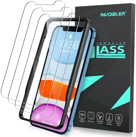 Invoibler 3 опаковки протектори за екран, съвместим с iPhone 11 / iPhone XR, Защитно фолио за екрана на iPhone 11 / iPhone XR