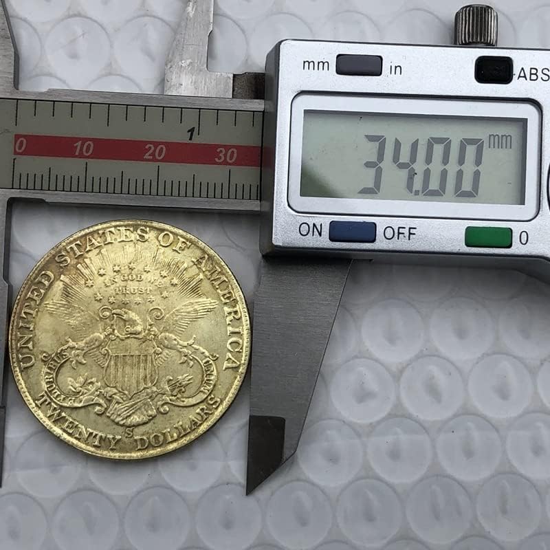 Версия 1901S Американската 20 Златни Монети Латунная Антични Ръчна Чуждестранна Възпоменателна Монета 34 мм
