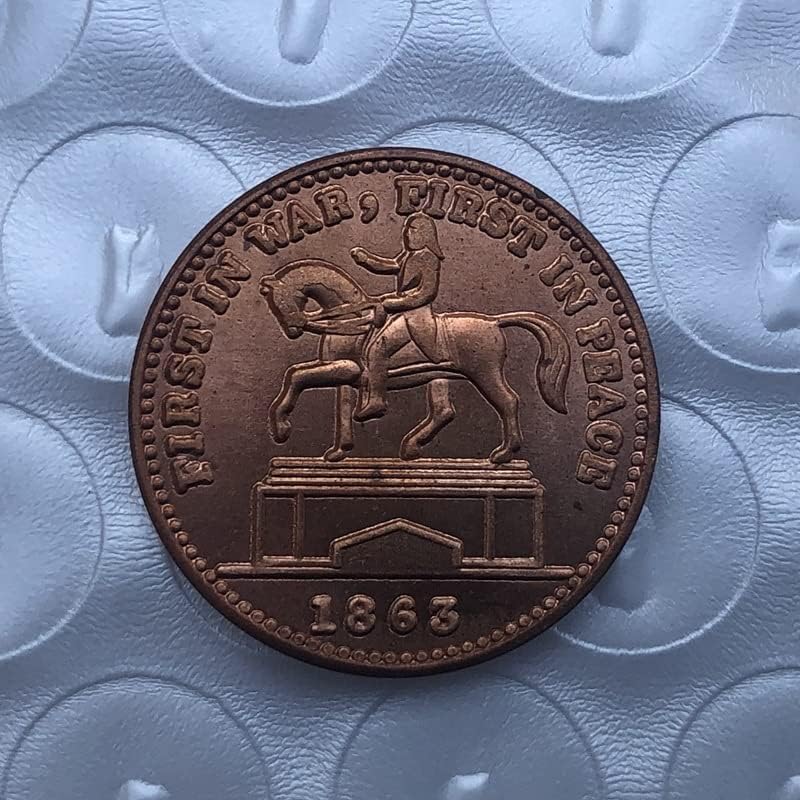 1863 Американска Монета Производство На Мед Антични Монети, Чуждестранна Възпоменателна Монета Занаят 8
