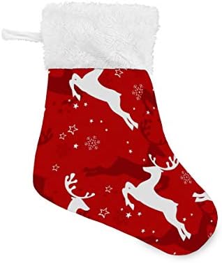 Коледни Чорапи ALAZA, Коледни Елени, Класически Персонализирани Малки Декорации за Отглеждане за Семейни празници, Определени декор за парти 4,7,87