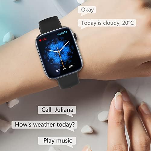 Qonioi Умни часовници, които могат да се обаждате и да изпращате текстови съобщения, 1,8 HD Полноэкранные умен часовник със сензорен