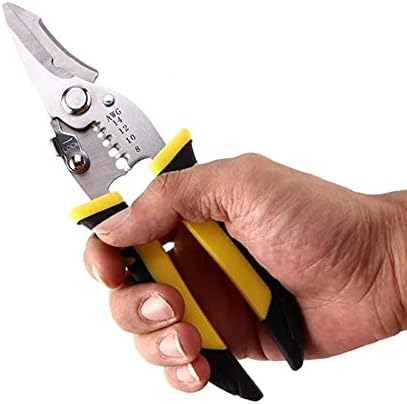 GXBPY Многофункционални Клещи За Източване на Кабели Кабелен Нож Запресоване Ръчен Инструмент За Източване на Гумена Дръжка за Електрозахранване на Совалка (Цвят: D)