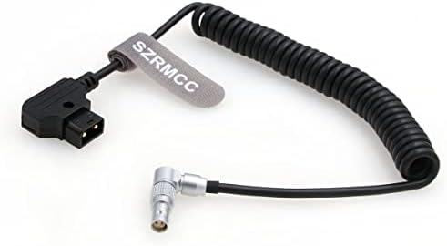 SZRMCC D-tap-2-Пинов Разъемный захранващ кабел за камера RED Komodo (правоъгълна 2Pin, спирален кабел)
