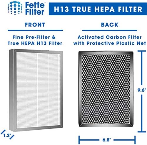 Филтър Fette - MA-25 Премиум-клас, Заменяеми филтър H13 True Hepa MA25, съвместим със система за пречистване на въздуха MA-25