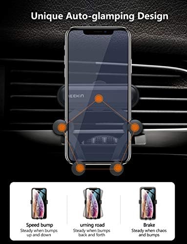 Закопчалка за мобилен телефон Neekin, Кола за телефон с вентиляционным отвор [360 °], който е Съвместим с iPhone 11 Pro Max/Xs