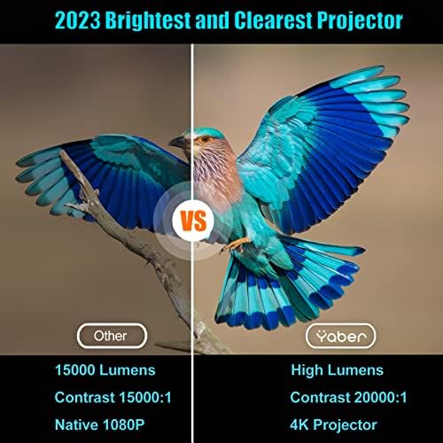 Yaber 2023 Актуализация 5G WiFi, Bluetooth 4K Проектор, Full HD Собствен Проектор 1920x1080P, Домашен проектор, С Подкрепата на