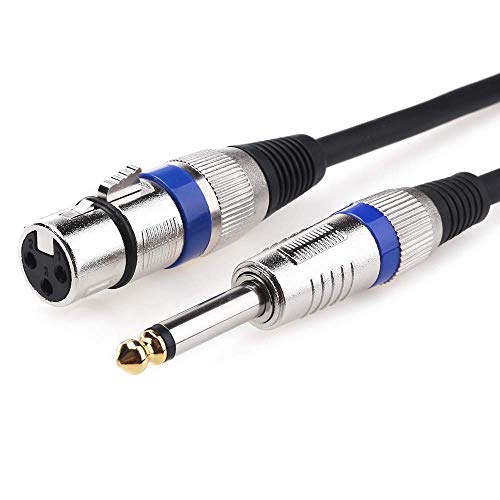 10-метров 3-пинов XLR за 1/4-инчов микрофонного кабел TS Mono Male (2 бр.)