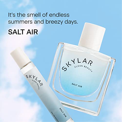 Комплект парфюм Skylar Salt Air Eau de, 1,7 грама + Роллербол 0,33 грама - Алергични и чист Парфюм за жени и мъже - Свеж парфюм с нотки