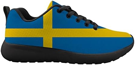 owaheson Флаг на Швеция Мъжки Амортизационен Маратонки За Бягане, Спортни обувки за Тенис За Разходка Модни Маратонки