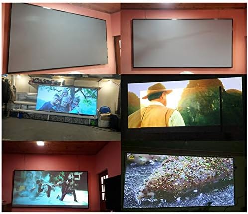 LMMDDP 133Портативен сгъваем Проекторный на екрана 16: 9 Метален слой Светостойкий Отразяваща екран за домашно кино Магически