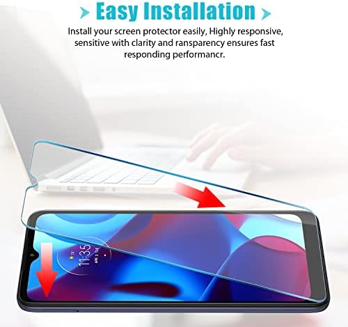 [3 опаковки] Защитен слой от закалено стъкло Zeking, предназначена за Motorola Moto G Pure (2021), твърдост на екрана 9H [Яснота HD], удобна