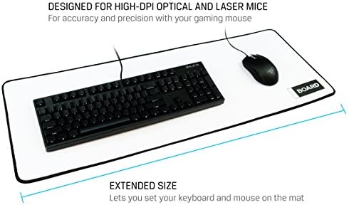 Удължен геймърска подложка за мишка XXL: Максимален контрол и скорост, прошитая рамка срещу износване, ультратолщина 4 мм,