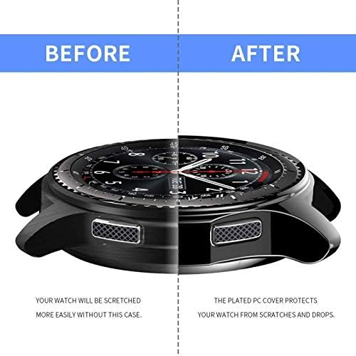 Калъф за часа с покритие от TPU устойчив на удари Калъф за Samsung Gear S3 Frontier Smartwatch 46 мм (Цвят: черен)