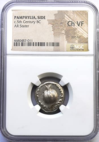 GR 5 в. пр. хр Древна Гърция Антични Автентичната Рядка Сребърна Гръцка монета Stater Choice Very Fine NGC