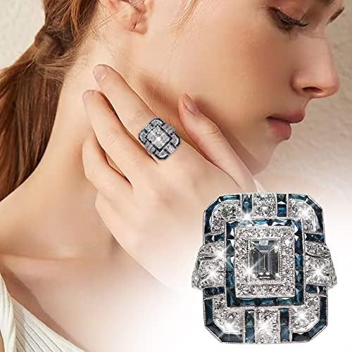 2023 Ново Луксозно Пръстен във формата на Круши с Пълна диамантен пръстен, Бижу, Предложение за Рожден Ден, Сватба Пръстен за Годеж,