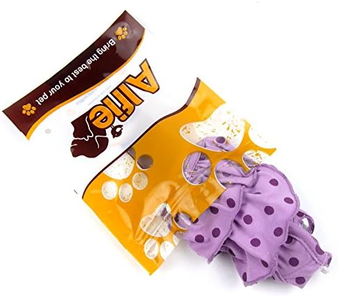 Хигиенни гащи-памперси Алфи Пет - Frona за кучета с подтяжками за момичета - Цвят: Лилаво, Размер: Голям