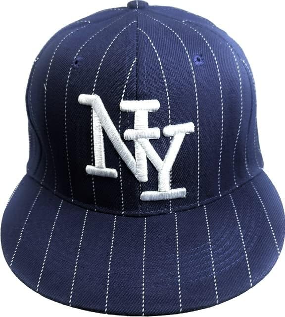 Ню Йорк бейзболна шапка в тънка ивица в стил хип-хоп. Размер: Средно 7 инча (56 см) Червен, бежов, Кафяв, бял, черен, син и тъмно син