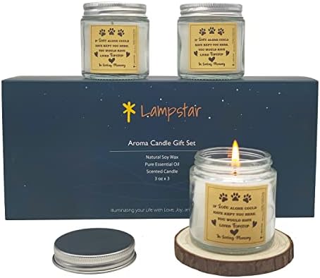 Lampstar Подаръци под формата на свещи в памет за загуба на куче, Подарък за домашни любимци, Идеи за подаръци за Съболезнования