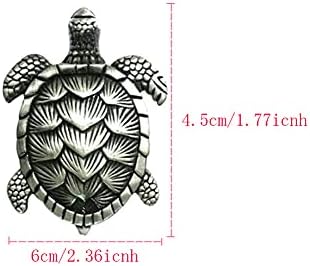 търговска марка Feijinmao, 4 бр., дръжки за кутия под формата на Океанска костенурка, Метална писалка за шкафа под формата