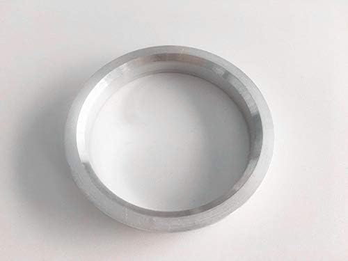 NB-AERO 4 бр. Сребристи алуминиеви пръстени от 66,45 мм (колелце) до 57,1 мм (Ступица) | Централно пръстен Hubcentric от 57,1 мм до
